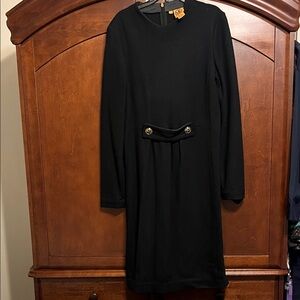 Tory Burch Black and Gray Wool Dress